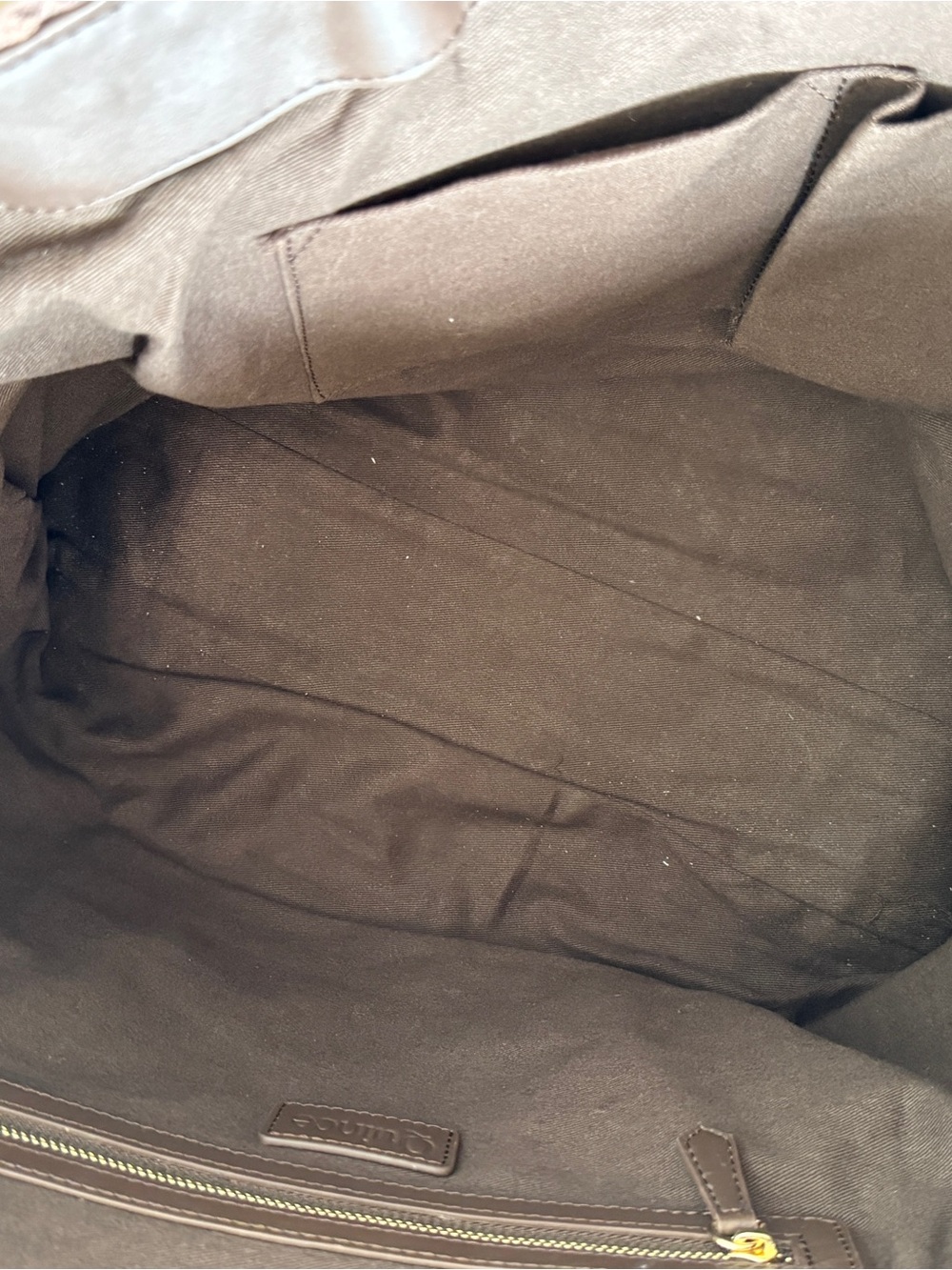 Quince Woven Italian Leather Tote Bag - Dark Brown - Picture 5 of 8